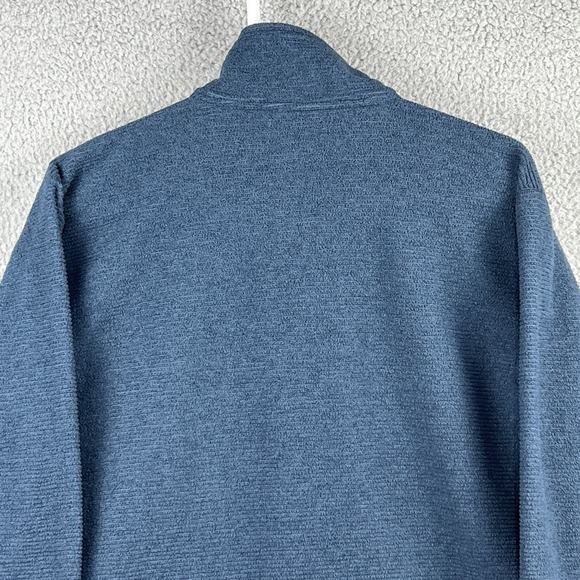 Simms Fishing Products Sweater Mens Small Blue 1/4 Zip Ribbed Chest Pocket - Picture 6 of 12